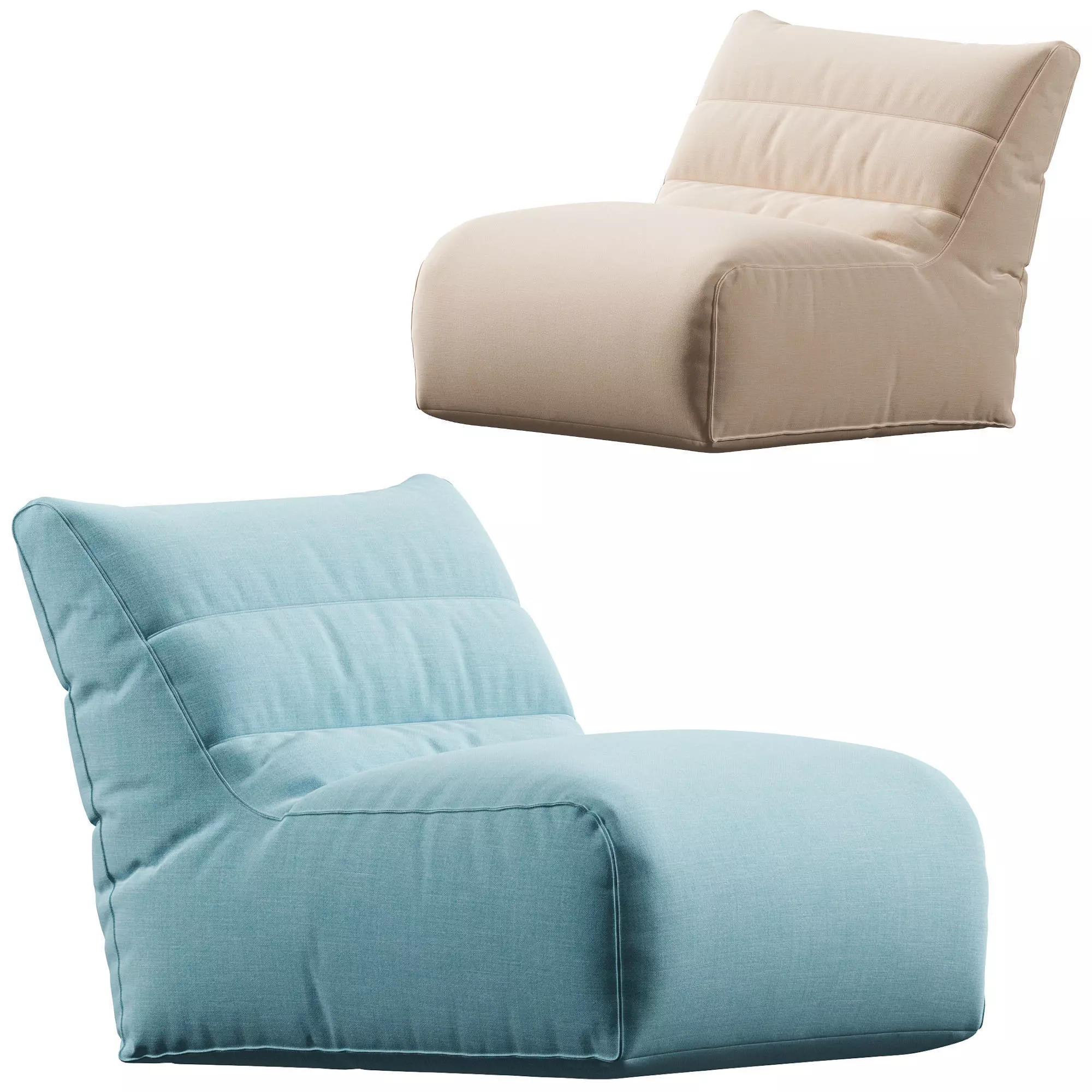 Sunbrella Outdoor Bean Bags 3D model_0