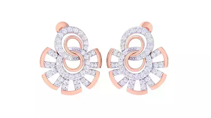 Women Earring 3dm STL OBJ FBX Renders Details