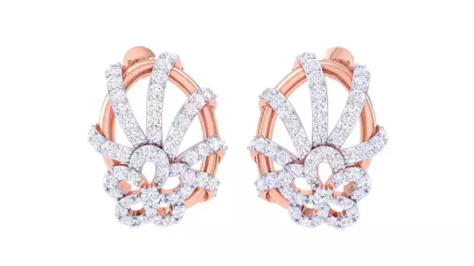 Women Earring 3dm STL OBJ FBX Renders Details