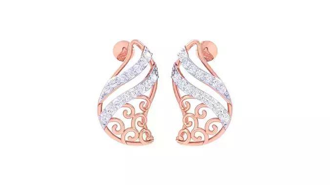 Women Earring 3dm STL OBJ FBX Renders Details