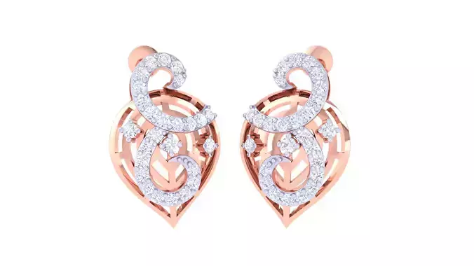 Women Earring 3dm STL OBJ FBX Renders Details