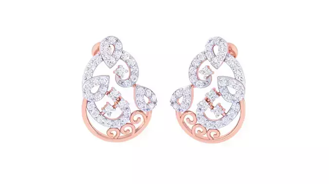 Women Earring 3dm STL OBJ FBX Renders Details