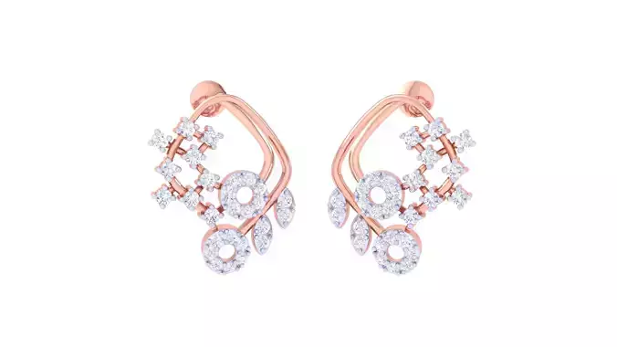 Women Earring 3dm STL OBJ FBX Renders Details