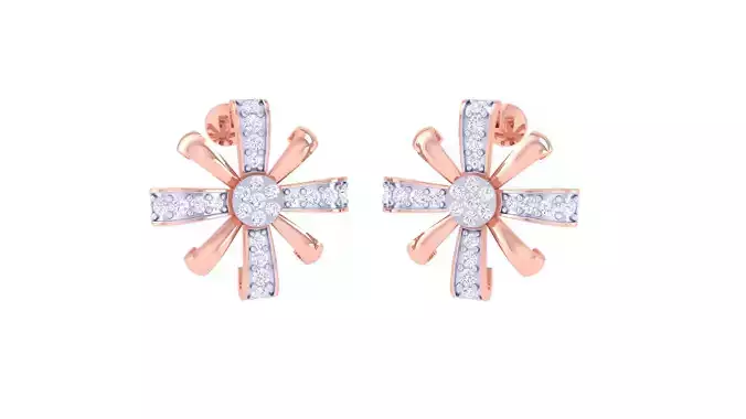 Women Earring 3dm STL OBJ FBX Renders Details