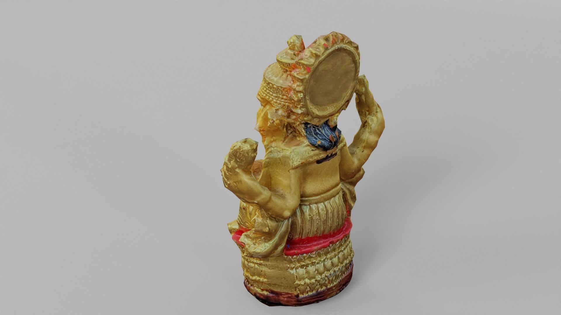 Indian Elephant God Statue Low-poly 3D model_3