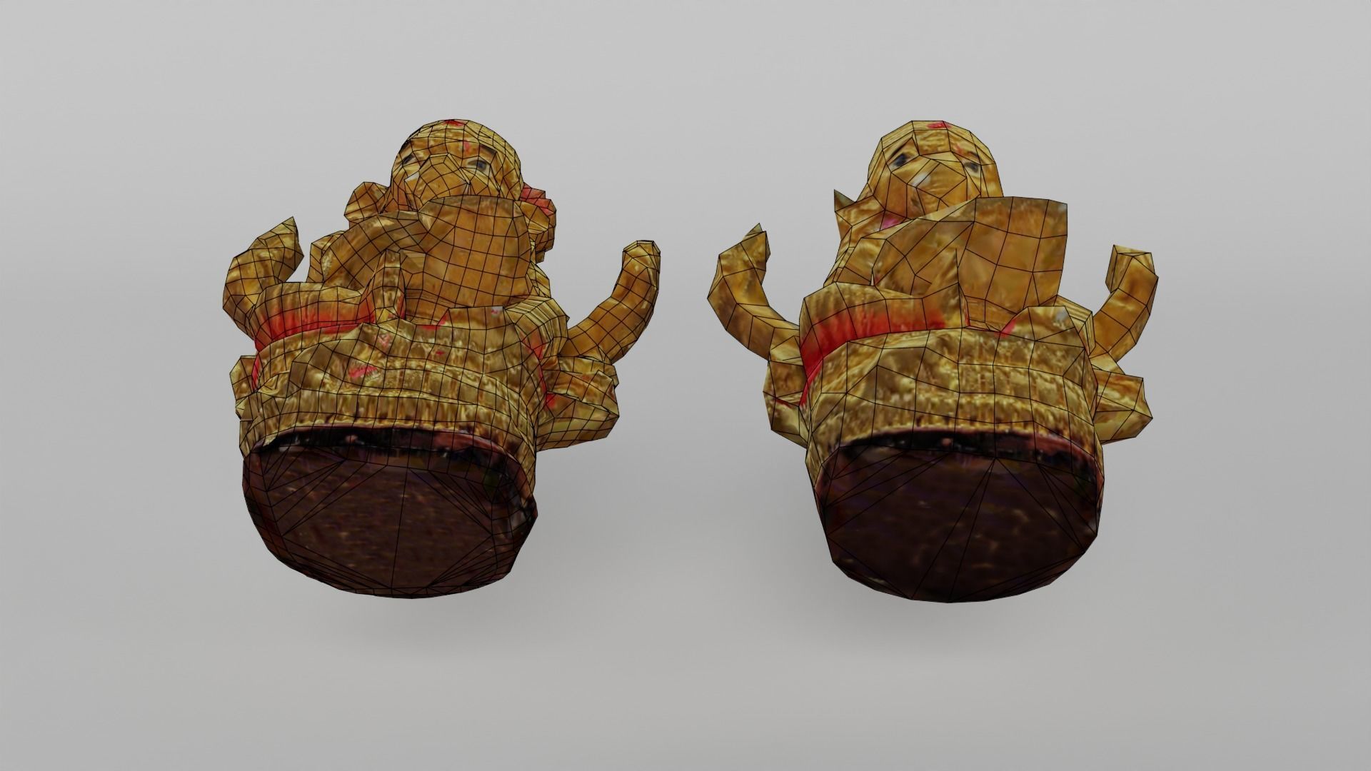 Indian Elephant God Statue Low-poly 3D model_11