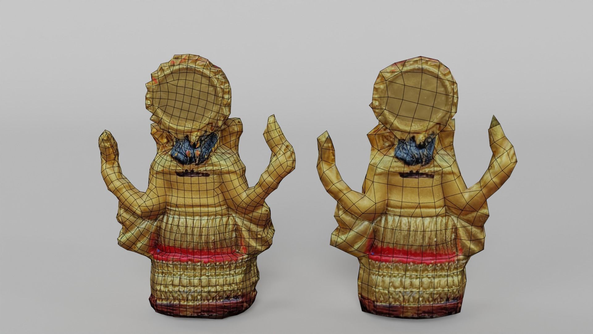 Indian Elephant God Statue Low-poly 3D model_10