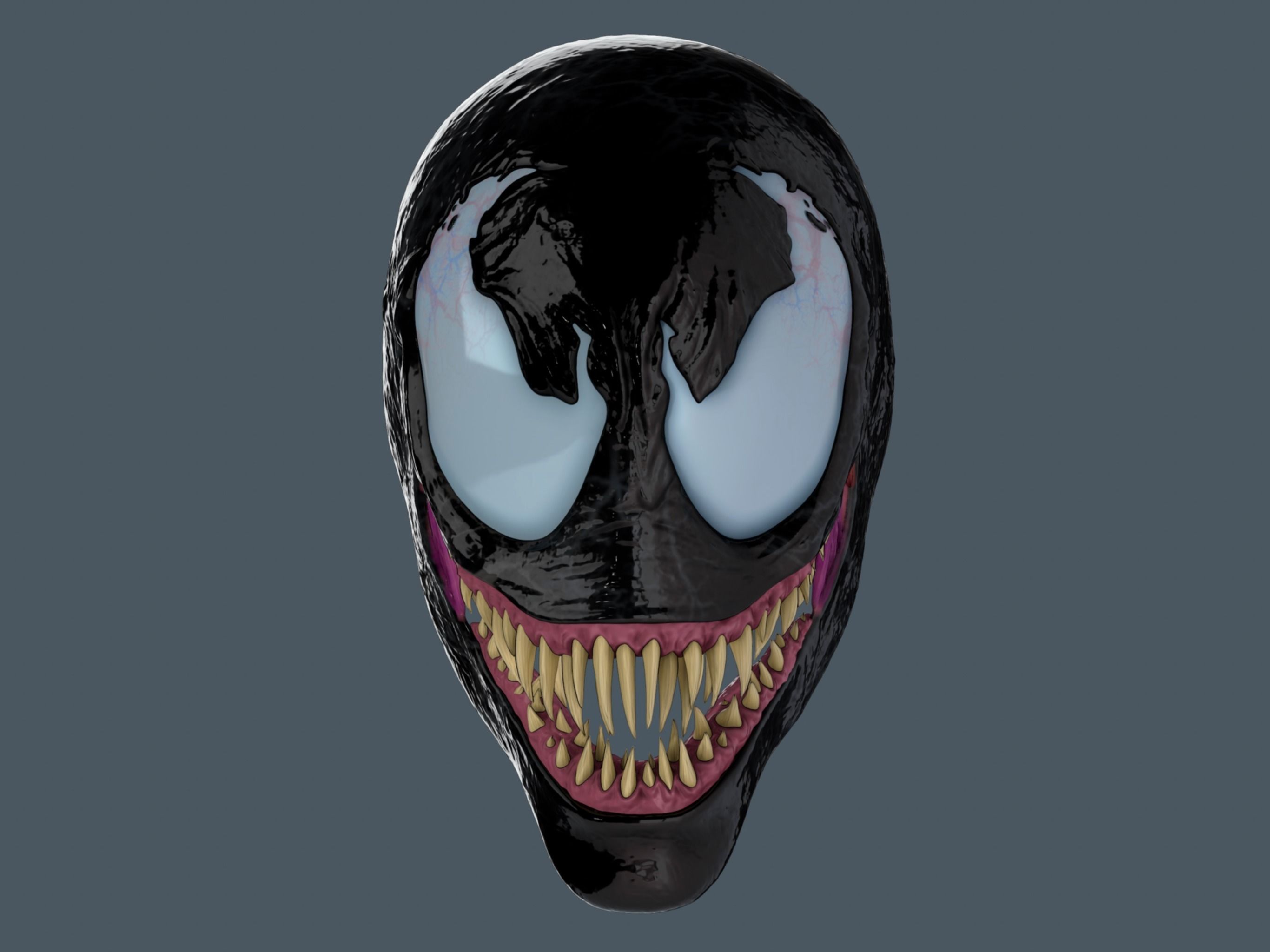 Venom Lethal Protector Mask Halloween Scary Horror Cosplay  3D print model_6