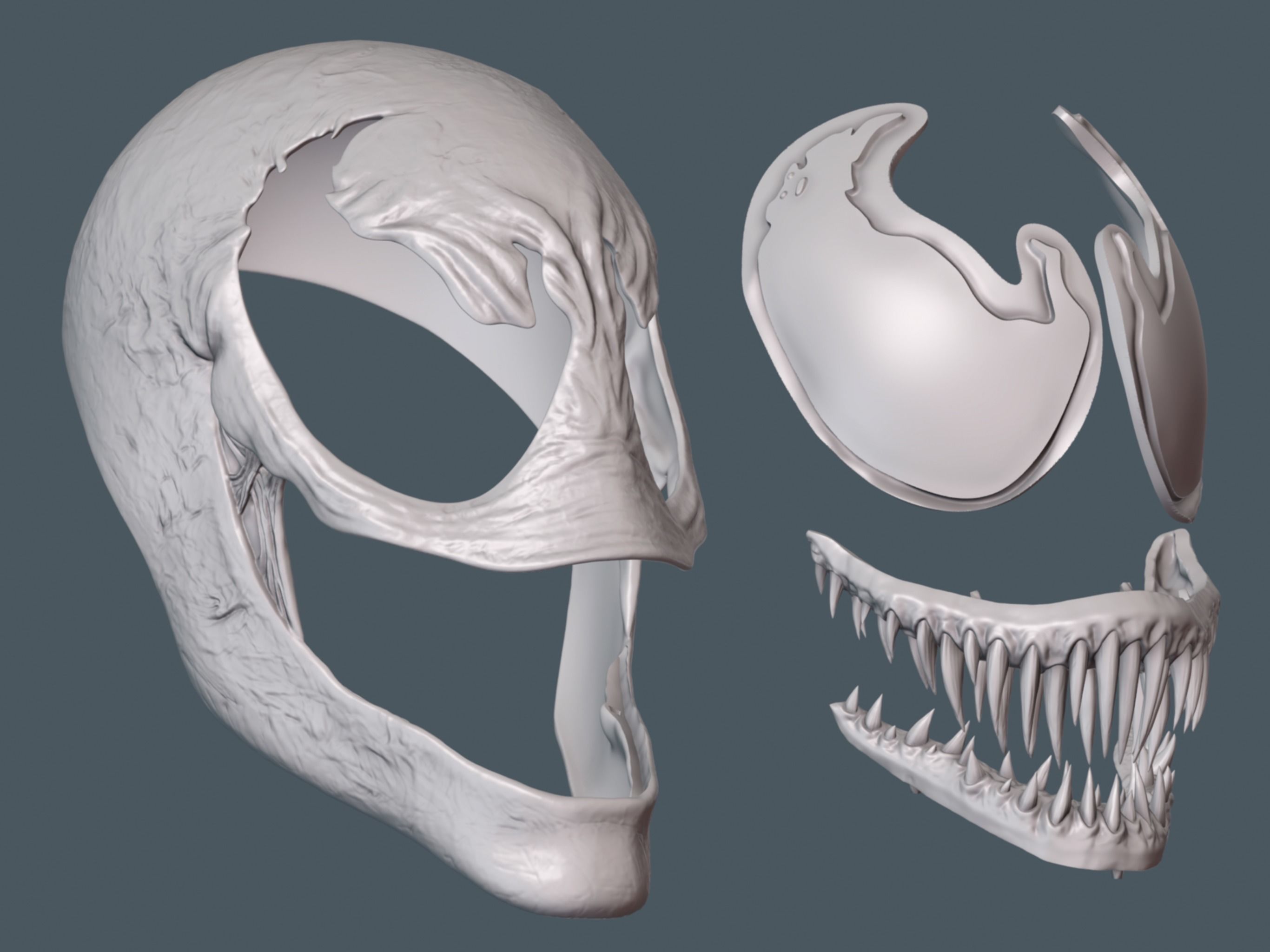 Venom Lethal Protector Mask Halloween Scary Horror Cosplay  3D print model_10