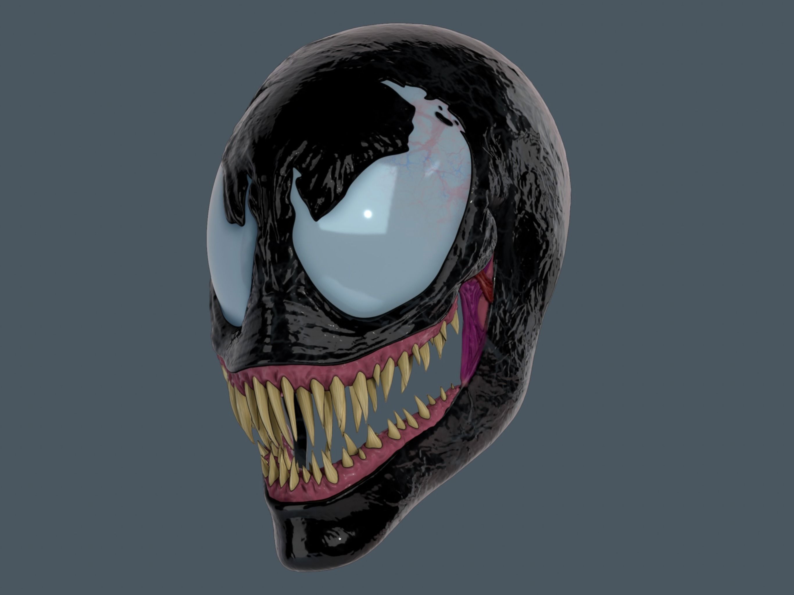 Venom Lethal Protector Mask Halloween Scary Horror Cosplay  3D print model_5