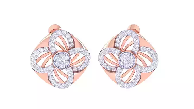 Women Earring 3dm STL OBJ FBX Renders Details