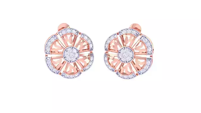 Women Earring 3dm STL OBJ FBX Renders Details