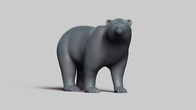 Polar Bear Pose 02 3D print model