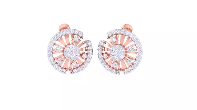 Women Earring 3dm STL OBJ FBX Renders Details