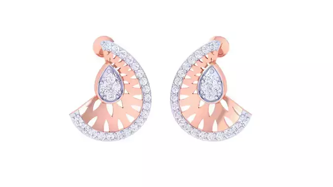 Women Earring 3dm STL OBJ FBX Renders Details