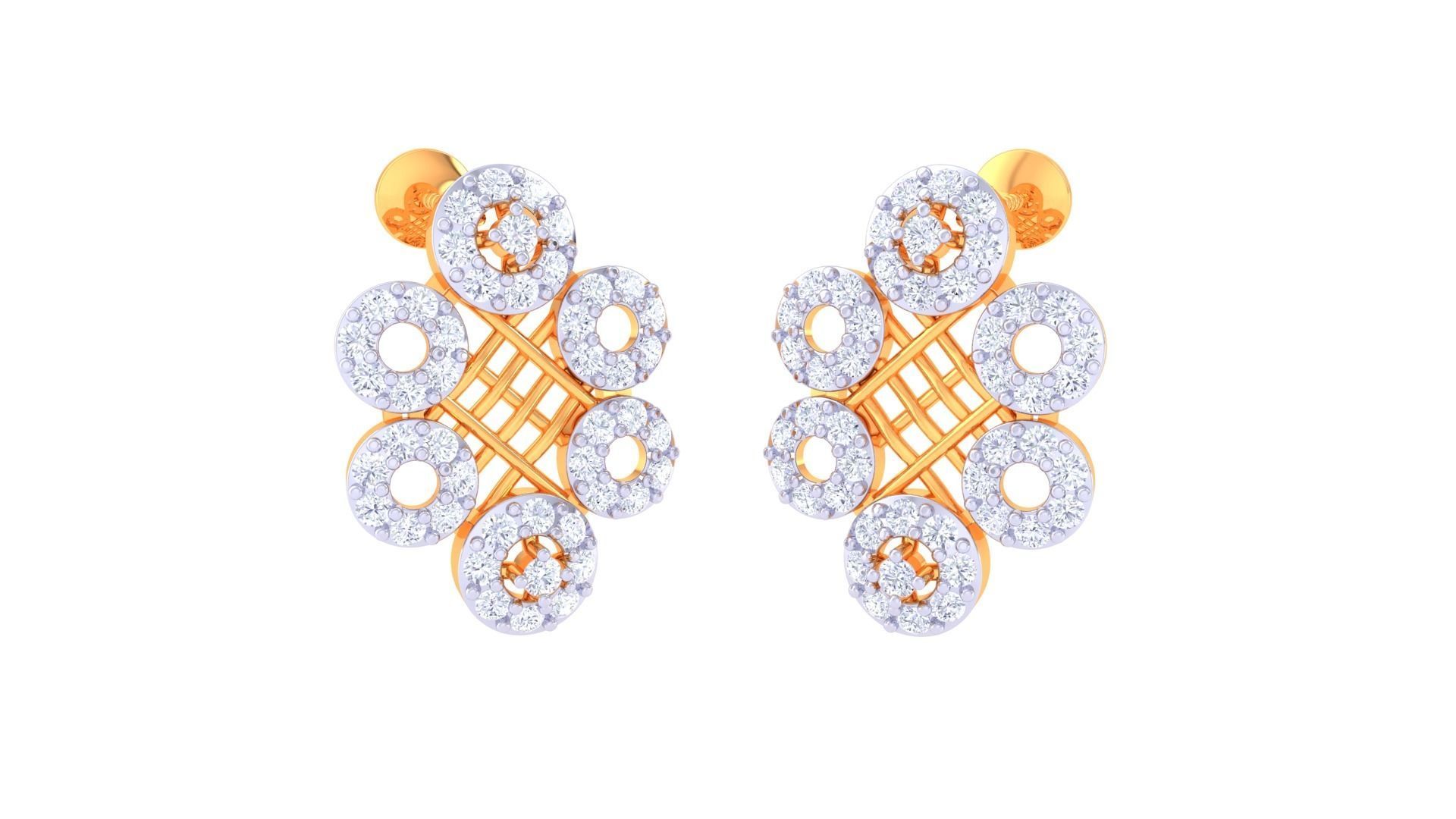 Women Earring 3dm STL OBJ FBX Renders Details 3D print model_1