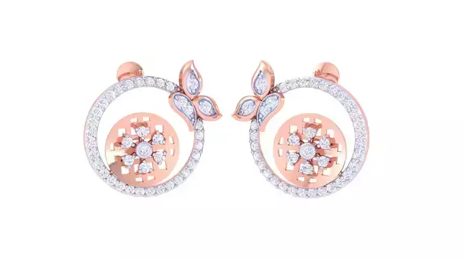 Women Earring 3dm STL OBJ FBX Renders Details