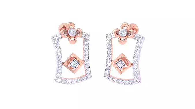 Women Earring 3dm STL OBJ FBX Renders Details