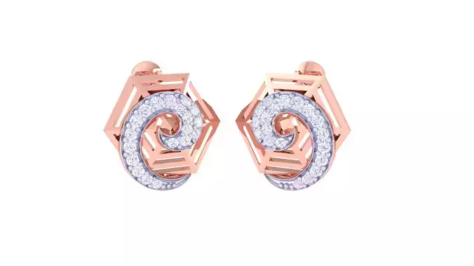 Women Earring 3dm STL OBJ FBX Renders Details