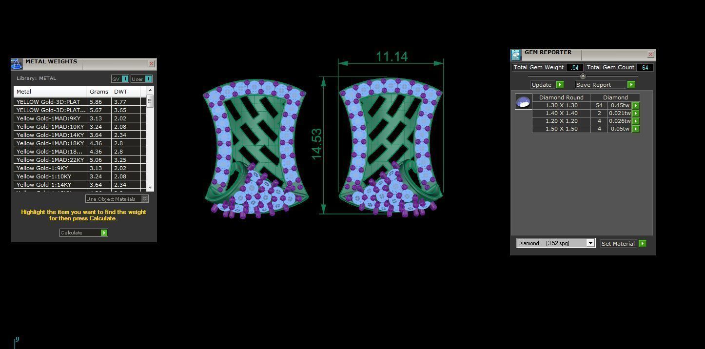 Women Earring 3dm STL OBJ FBX Renders Details 3D print model_4