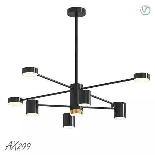 AX299 chandelier with six lights gold