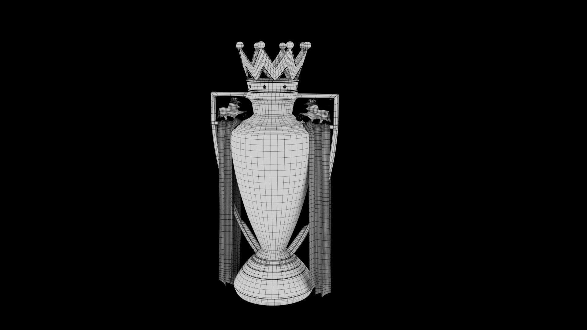 Premier League Trophy  3D model_5