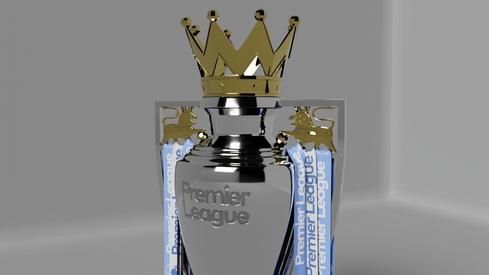 Premier League Trophy  3D model_2