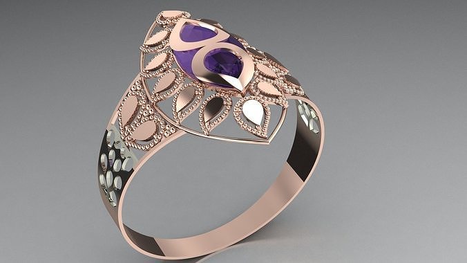 Marquise Ring 2 3D print model