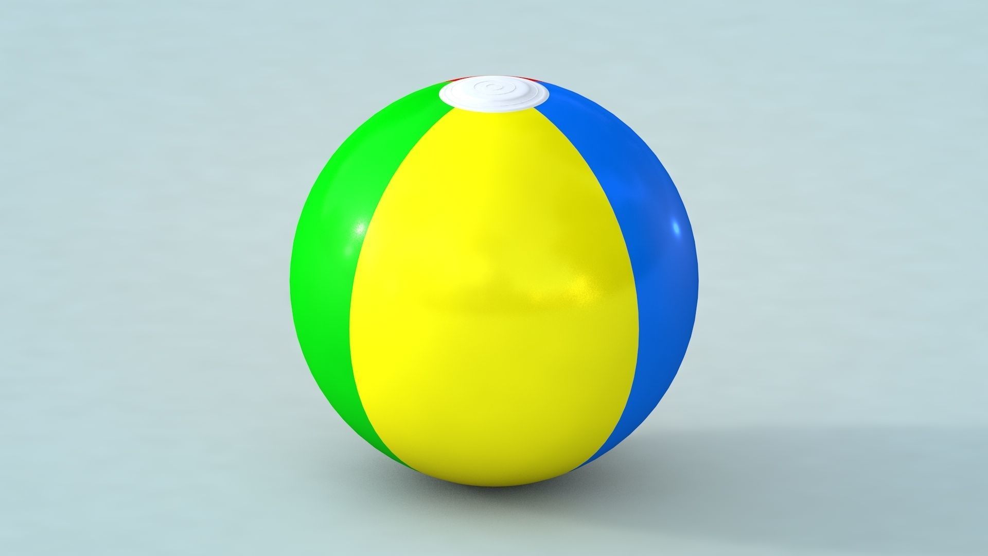 Beach Ball 2 Low-poly 3D model_3
