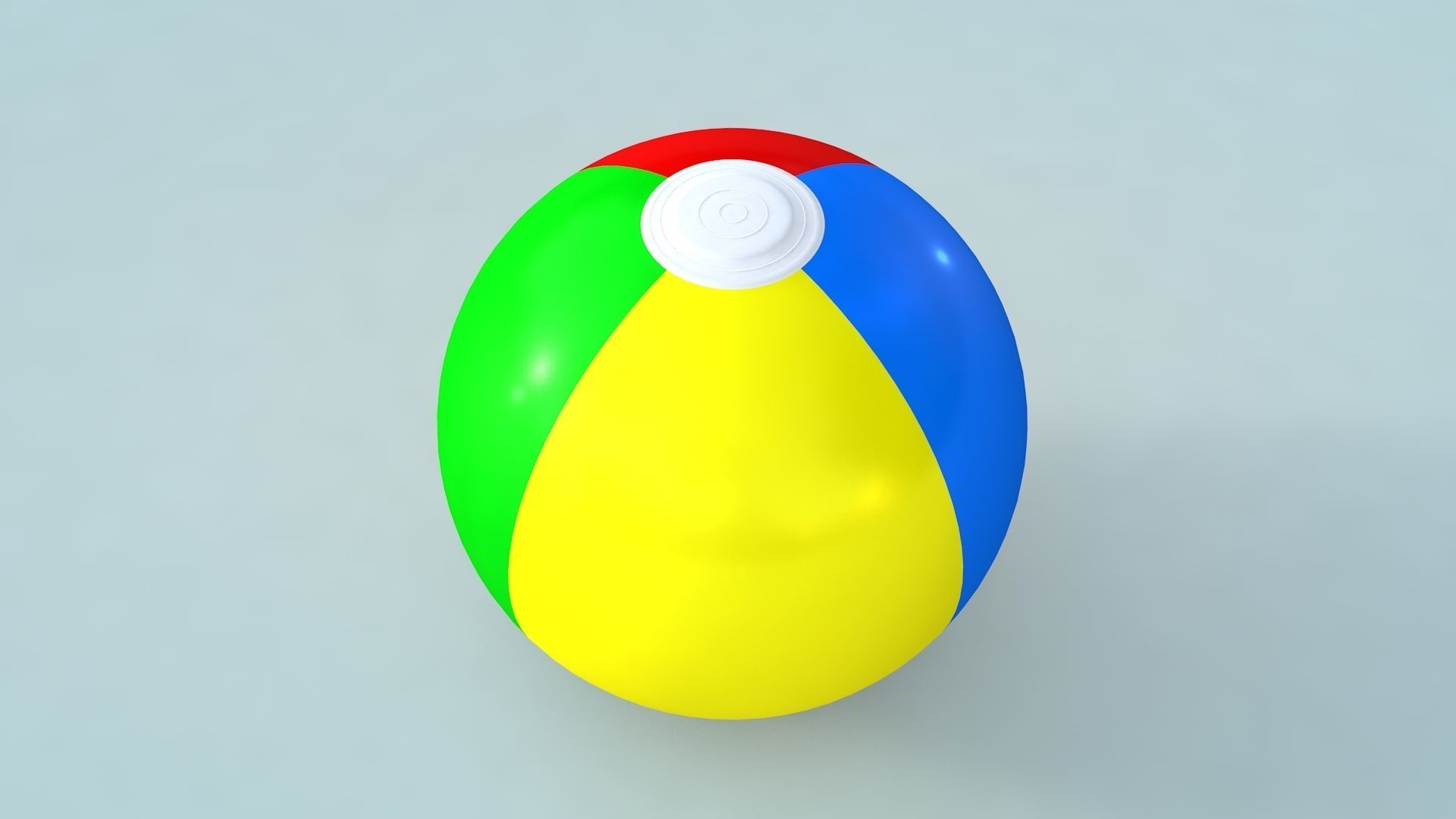 Beach Ball 2 Low-poly 3D model_4