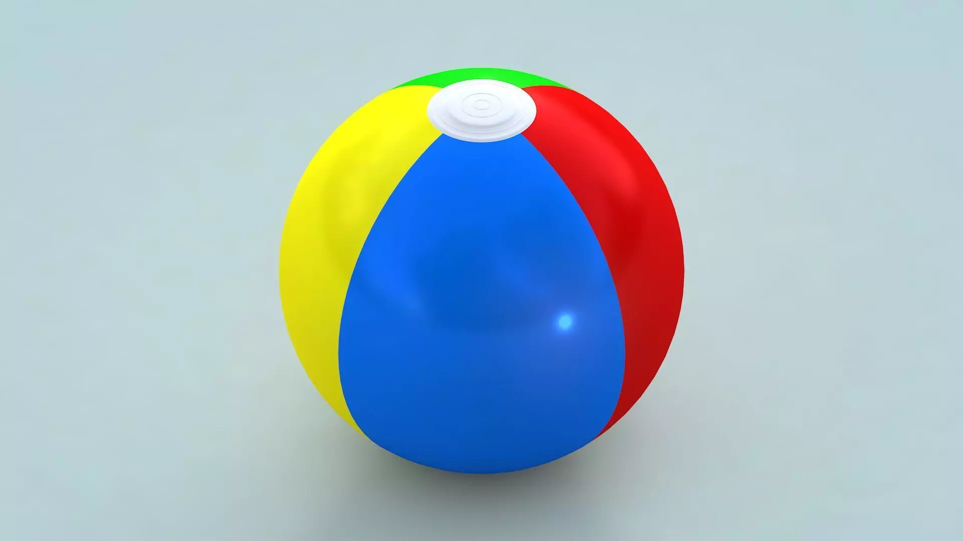 Beach Ball 2 Low-poly 3D model_0