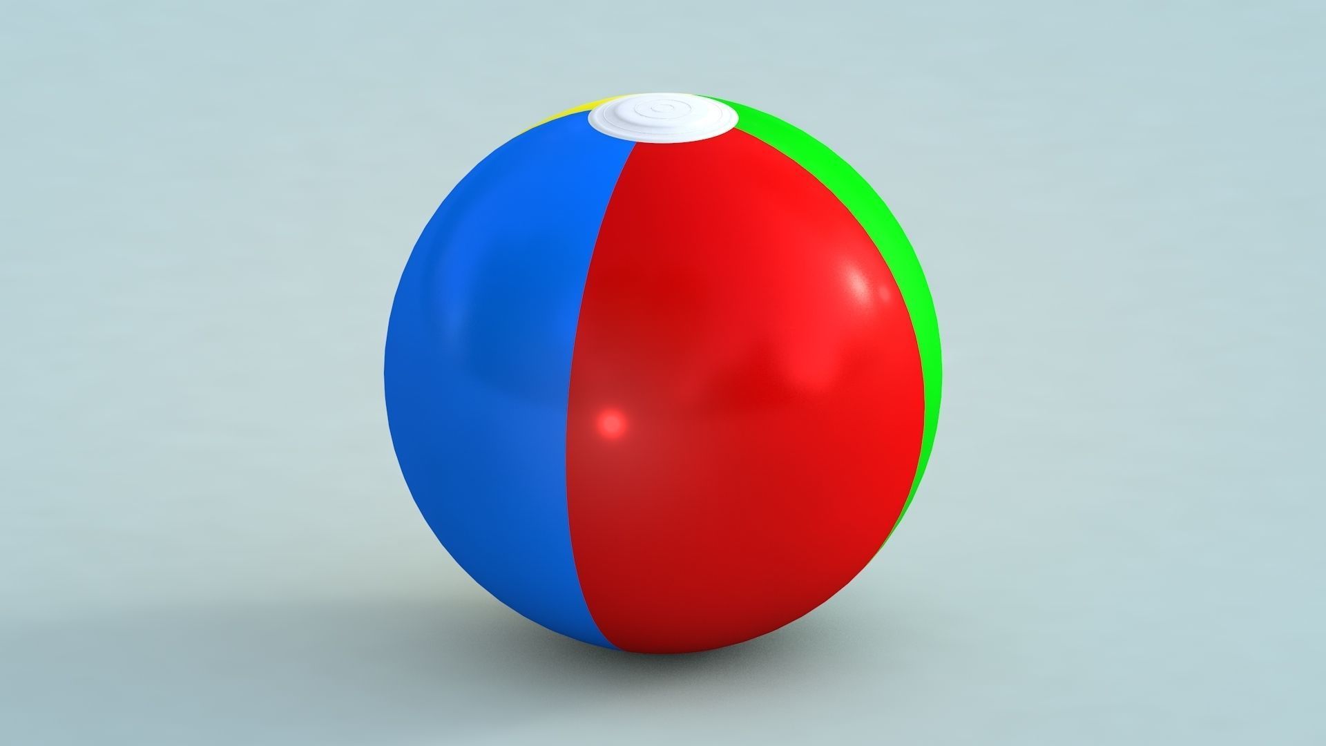 Beach Ball 2 Low-poly 3D model_5