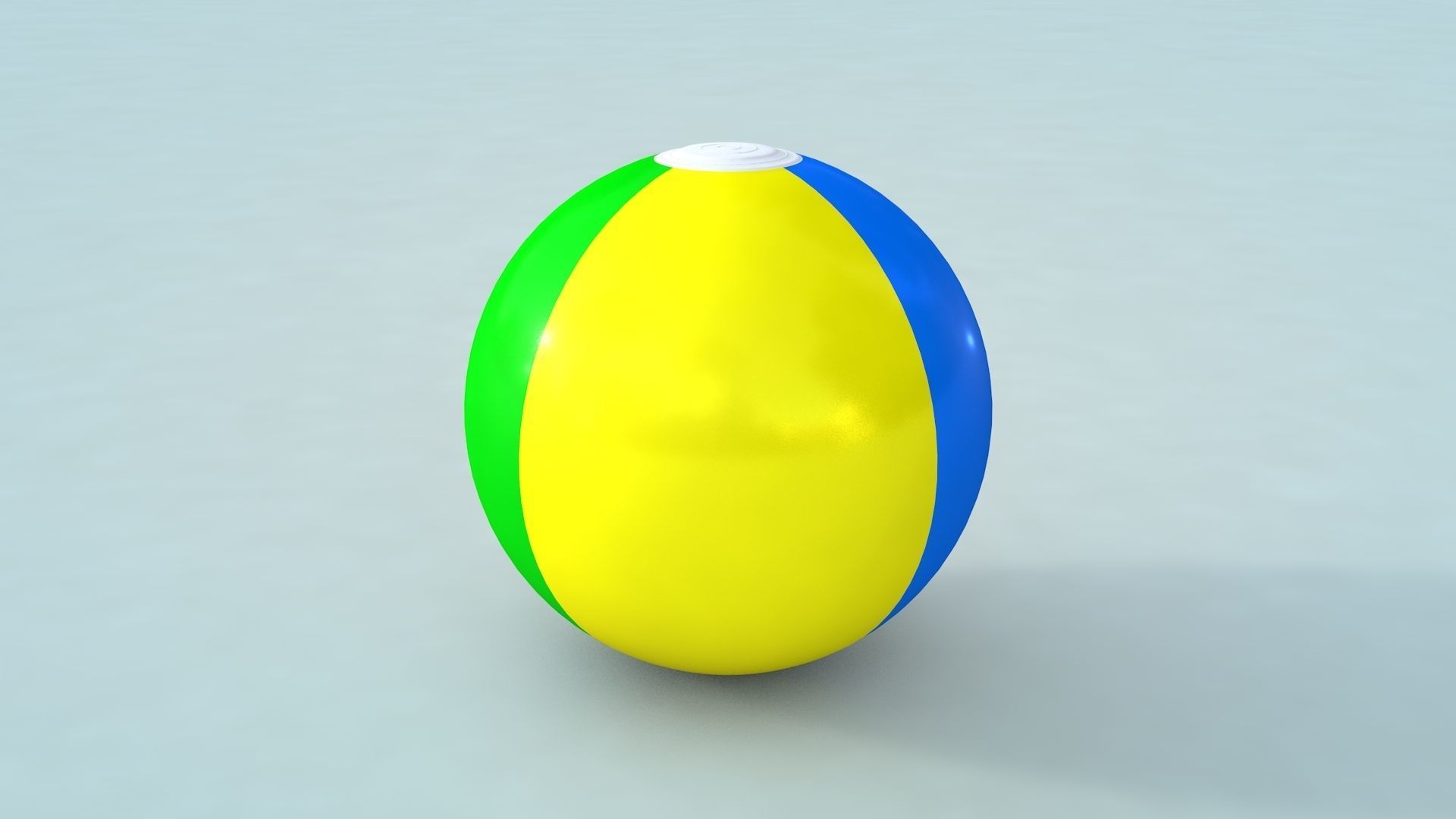 Beach Ball 2 Low-poly 3D model_1