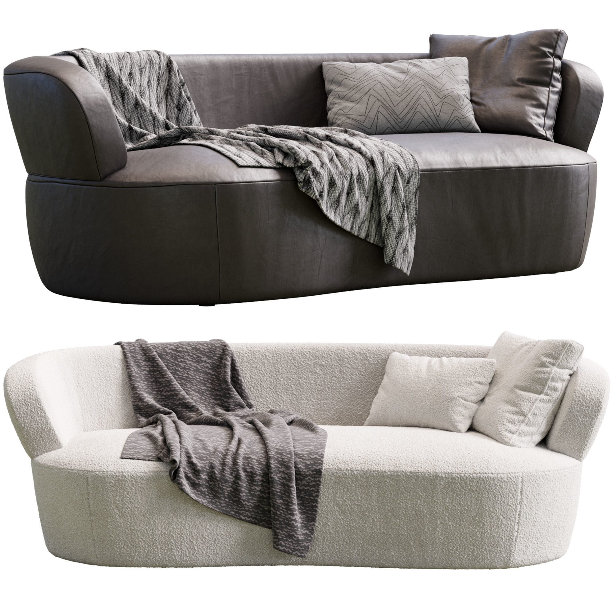 Sofa Joseph By Meridiani 3D model_5