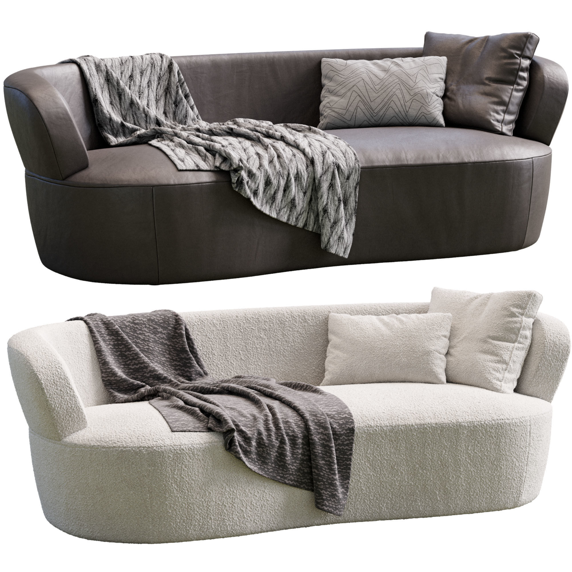 Sofa Joseph By Meridiani 3D model_7