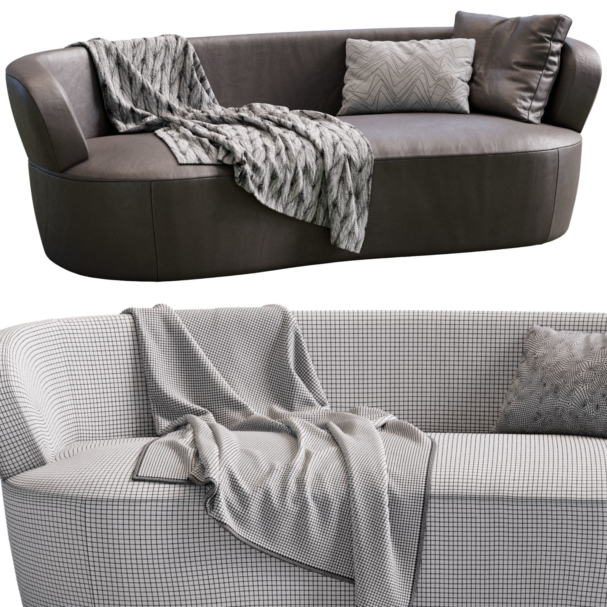 Sofa Joseph By Meridiani 3D model_6