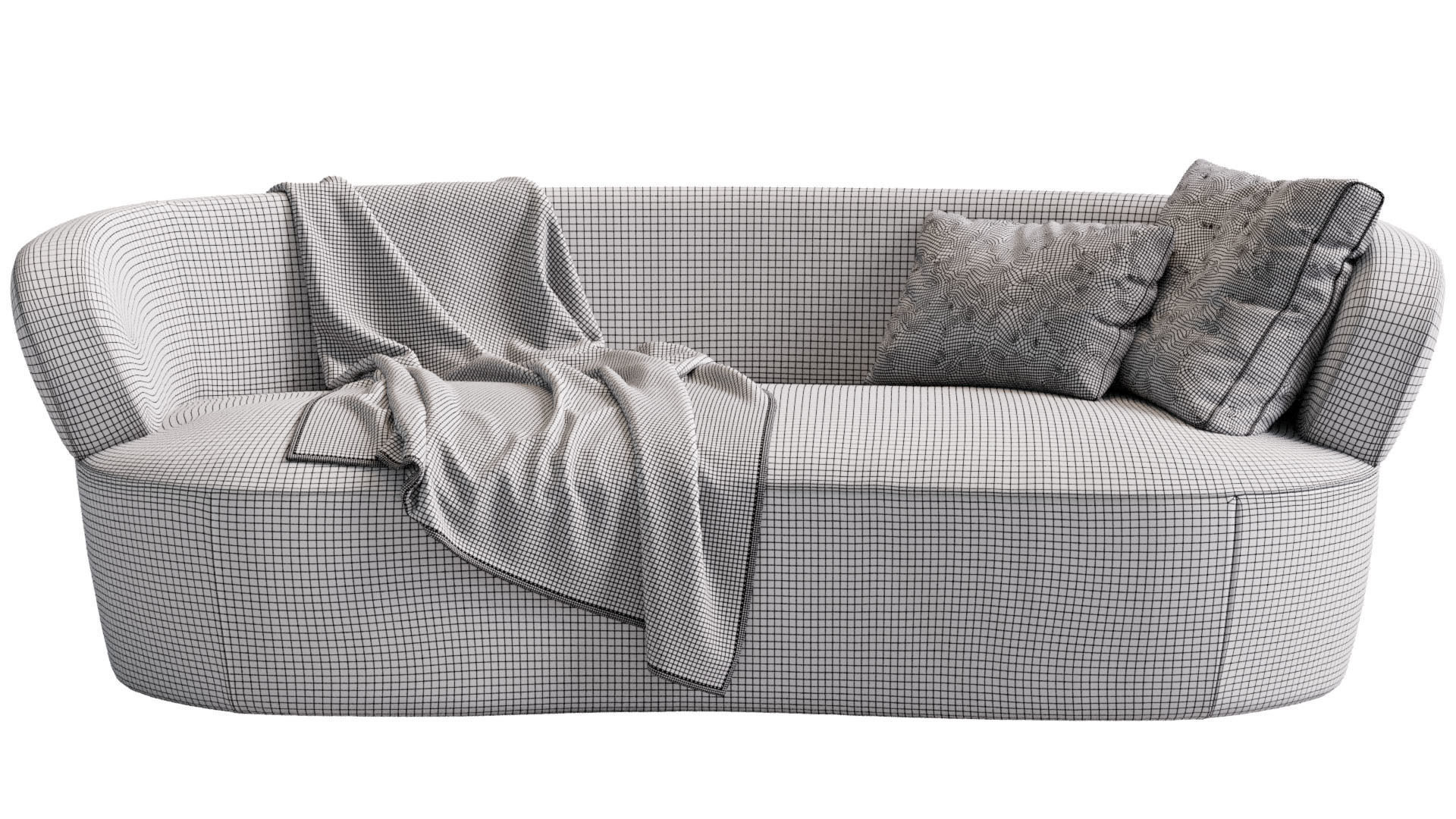 Sofa Joseph By Meridiani 3D model_2