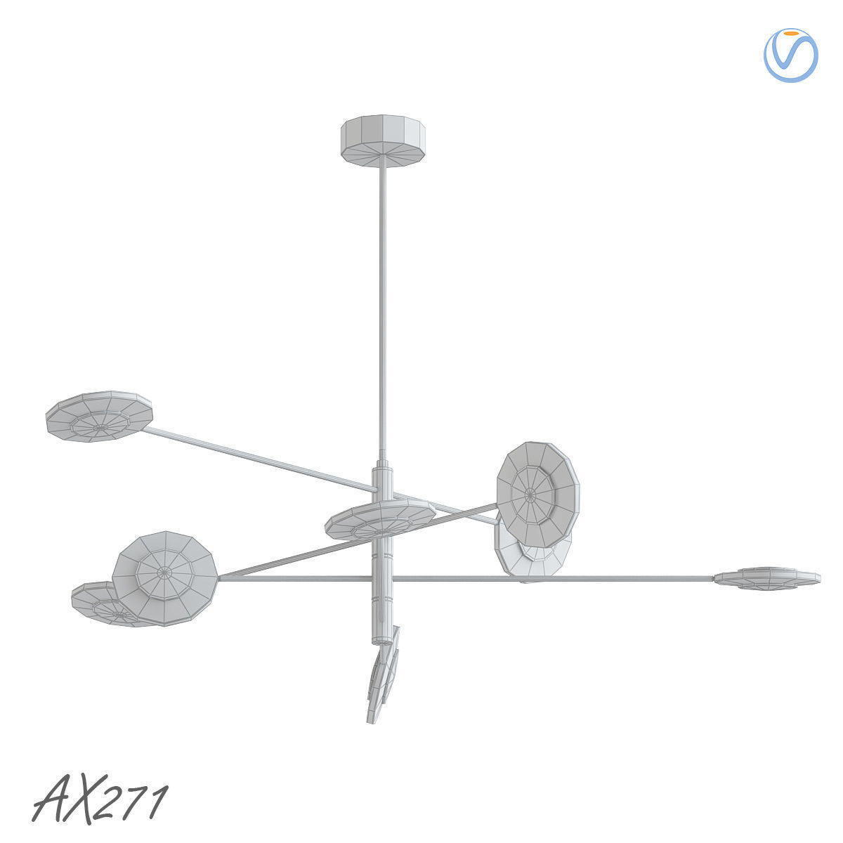 AX271 pendant light 3D model_1