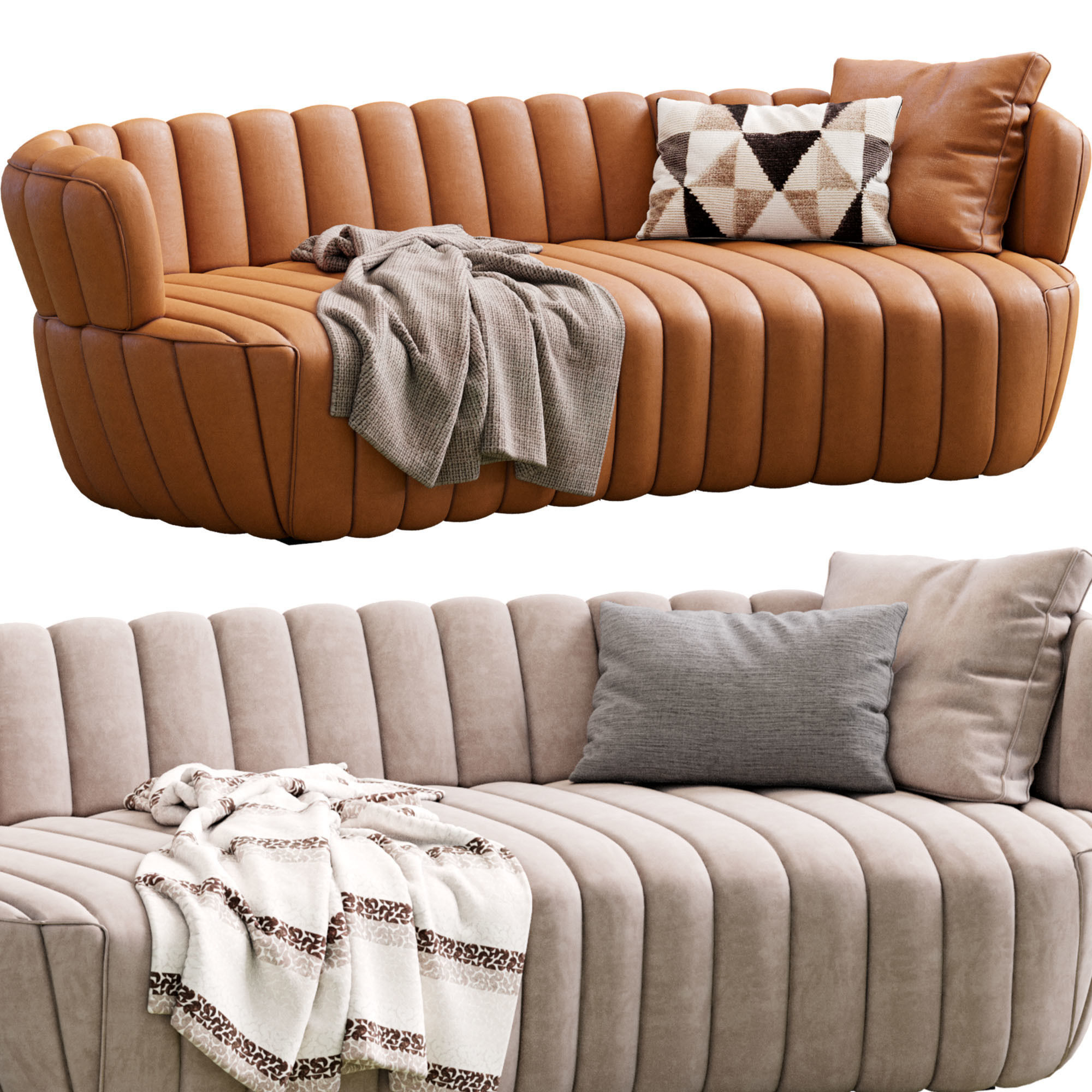 Sofa Joseph By Meridiani 3D model_5