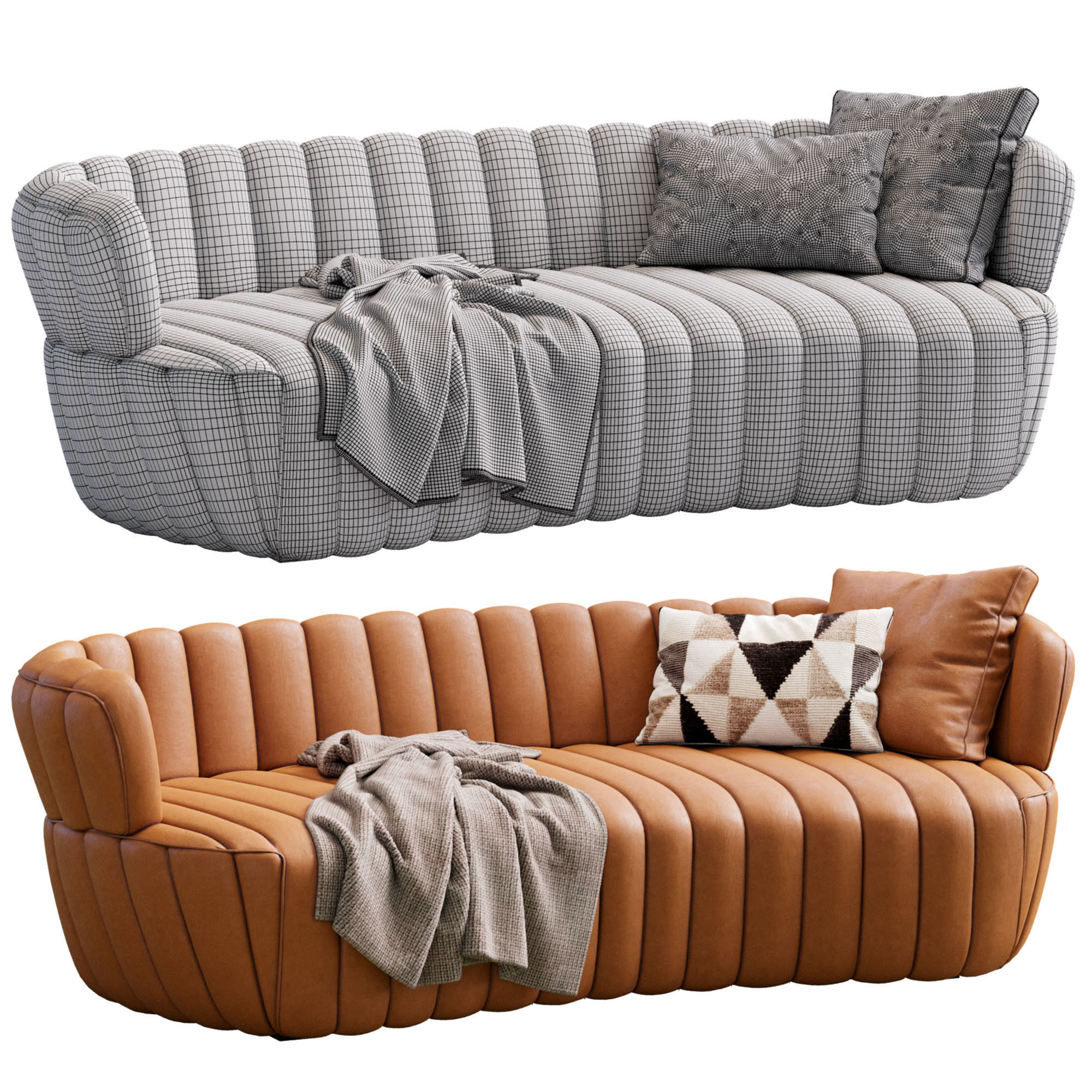 Sofa Joseph By Meridiani 3D model_6