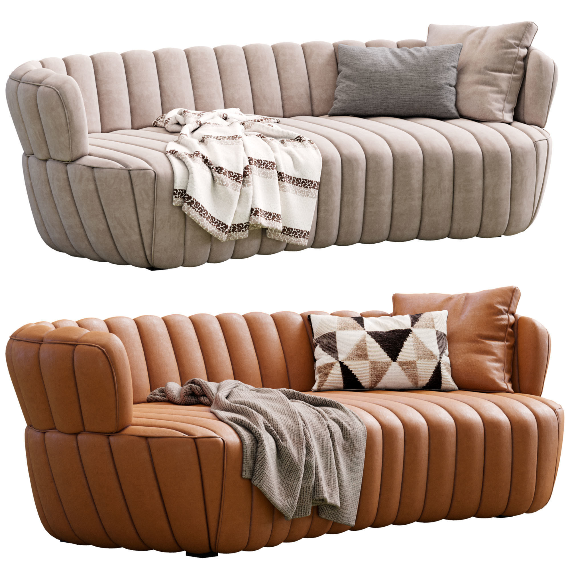 Sofa Joseph By Meridiani 3D model_4