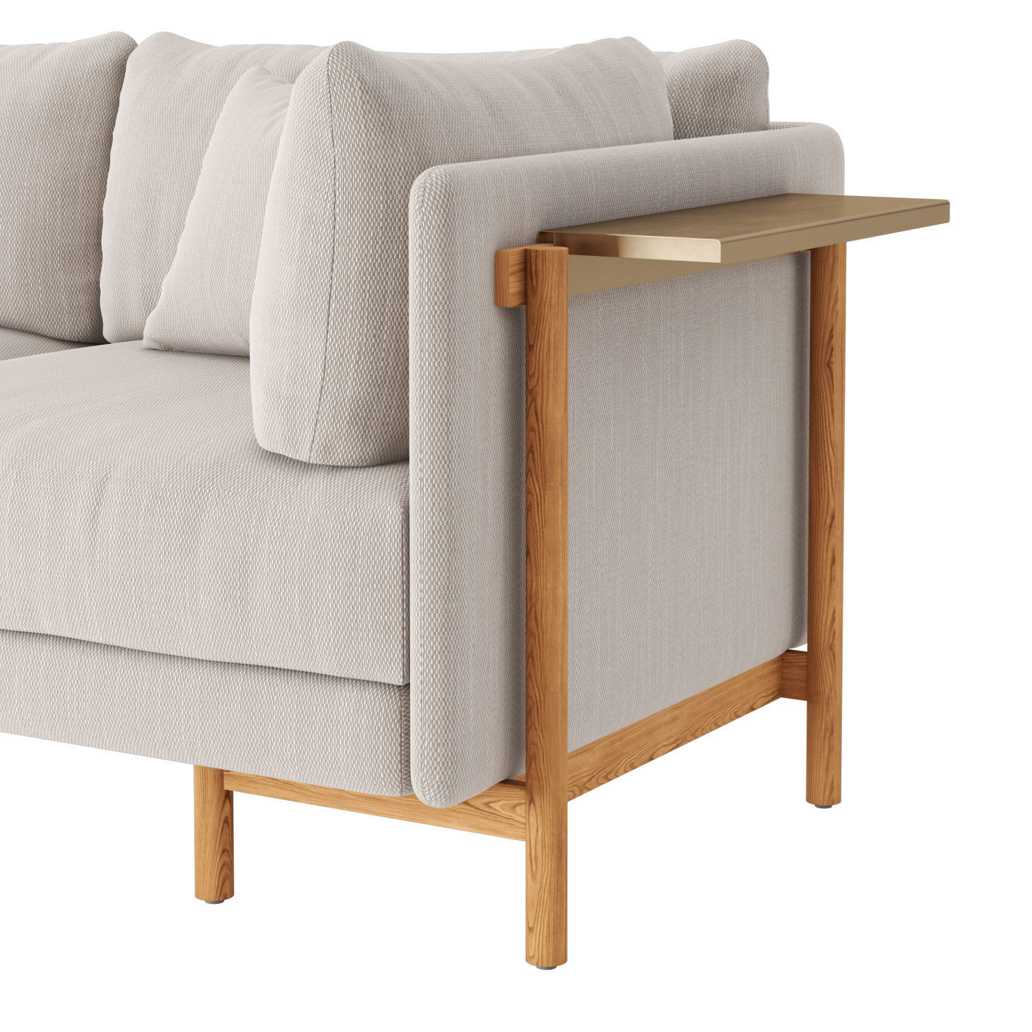 Hammer and Spear Frame sofa with arms Low-poly 3D model_3