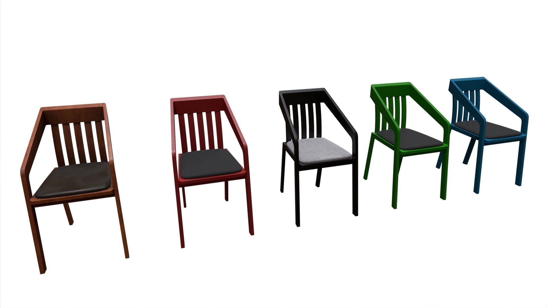 Chair 16 Low-poly 3D model_11