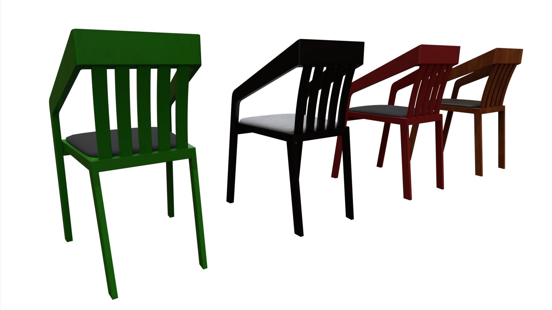 Chair 16 Low-poly 3D model_15