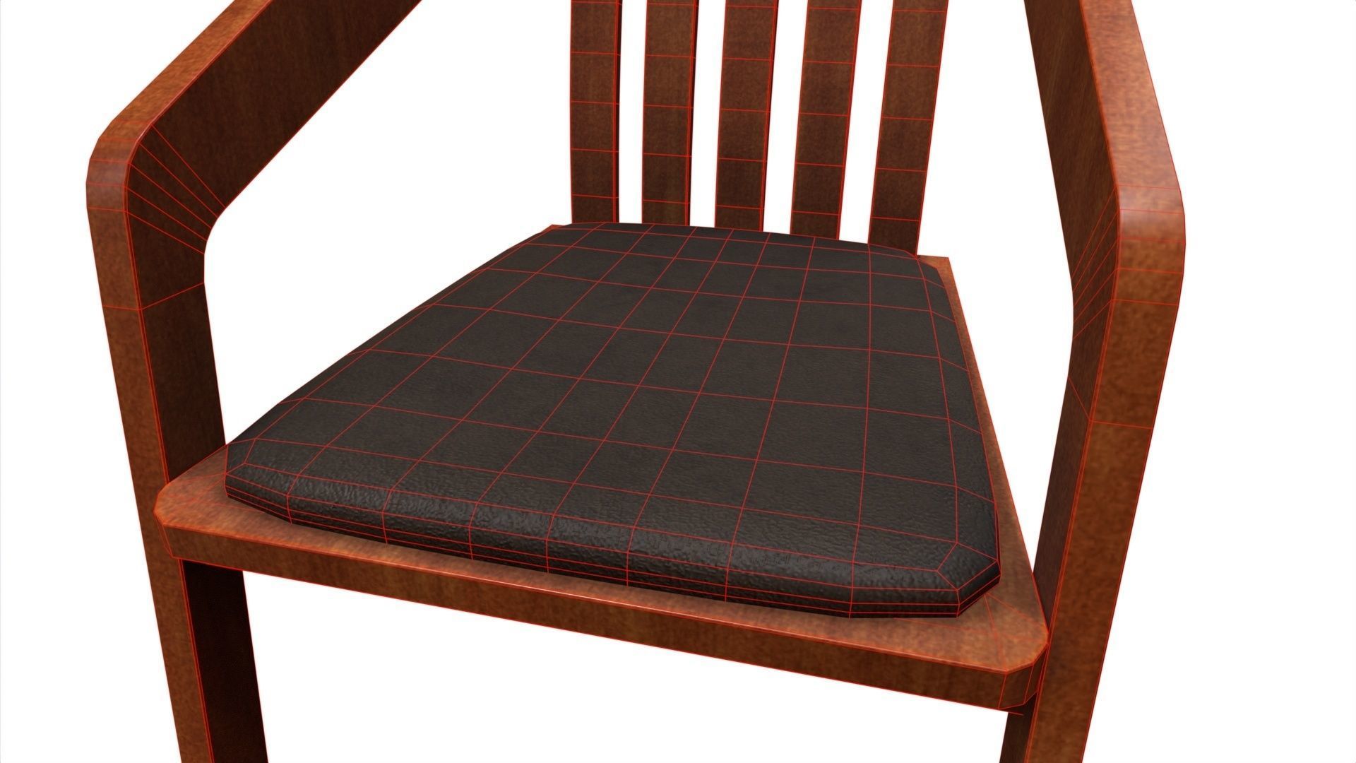 Chair 16 Low-poly 3D model_5