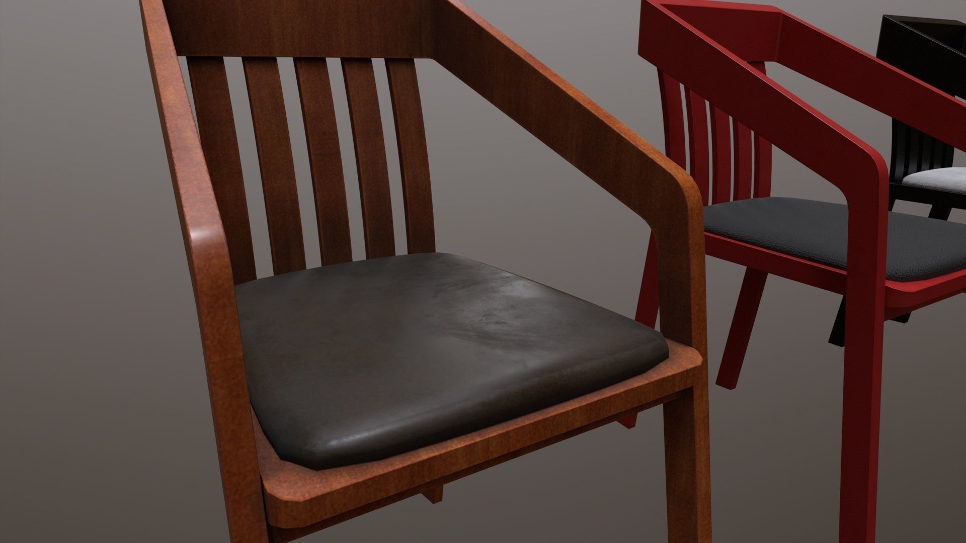 Chair 16 Low-poly 3D model_17