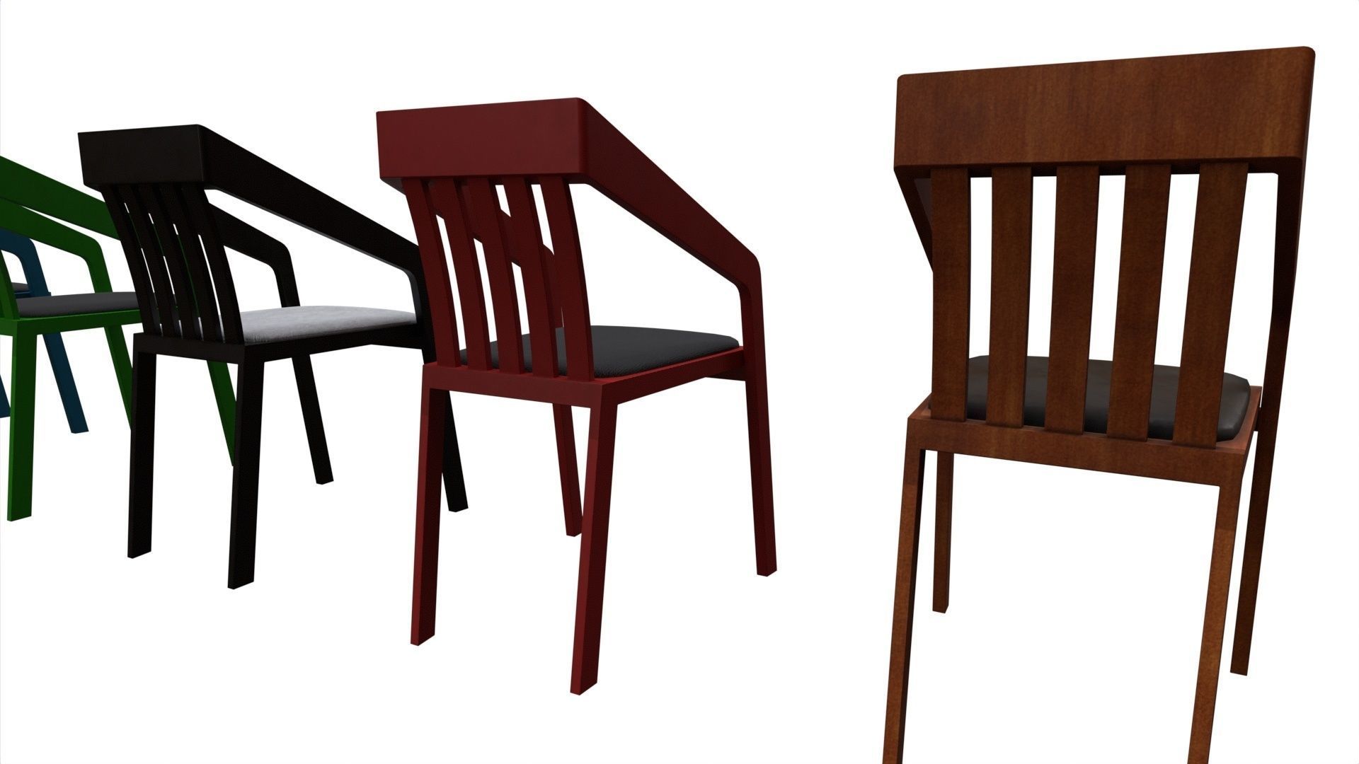 Chair 16 Low-poly 3D model_14