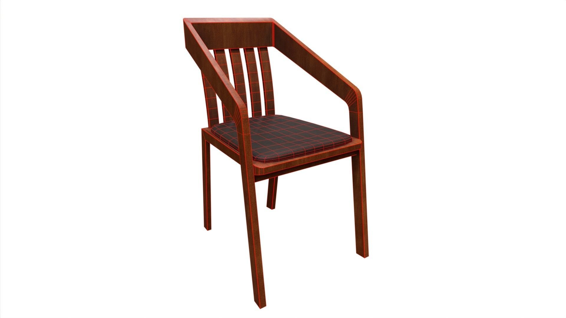 Chair 16 Low-poly 3D model_3