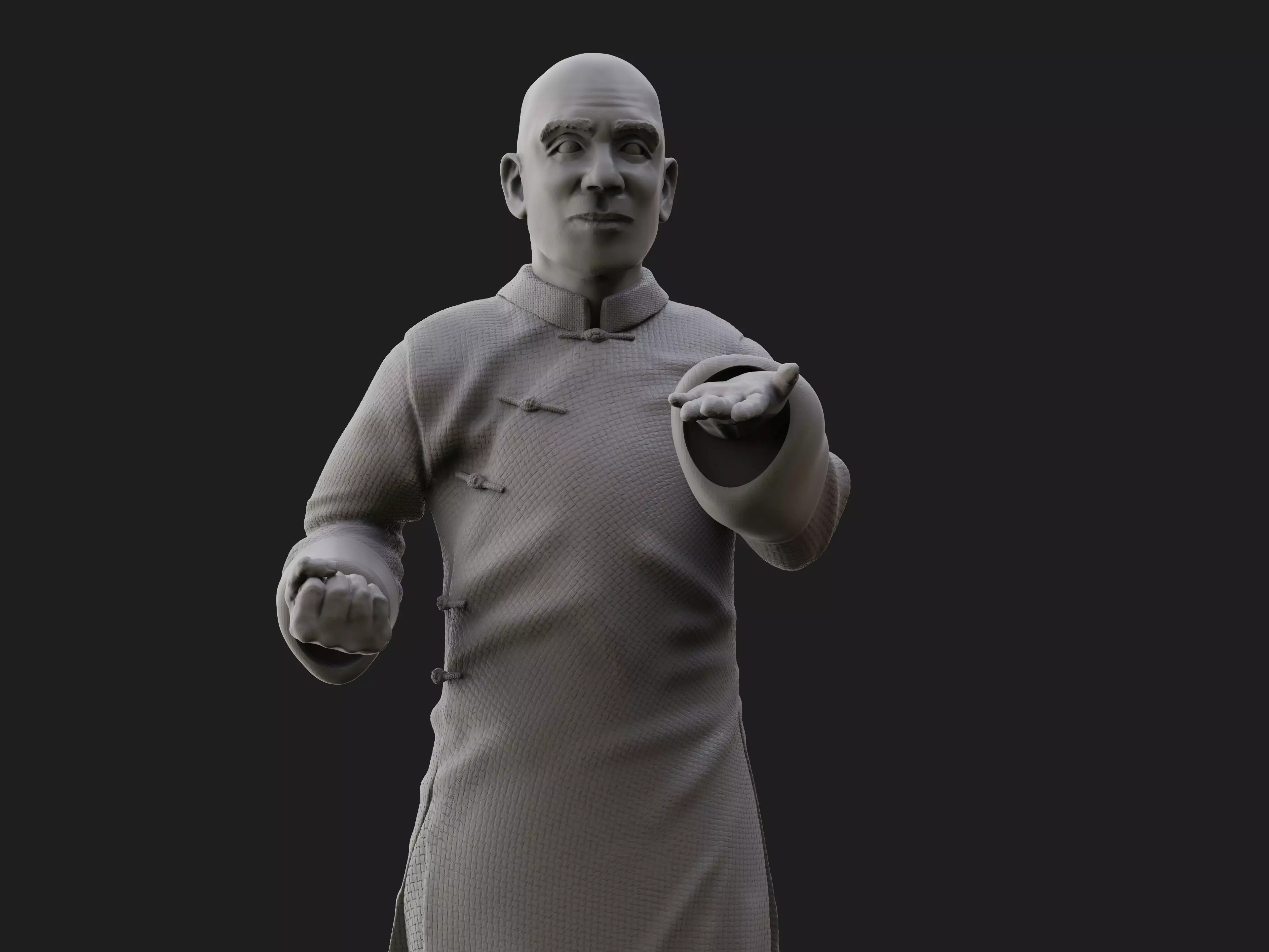 Ip Man Bruce Lee Master Sculpture 3D print model