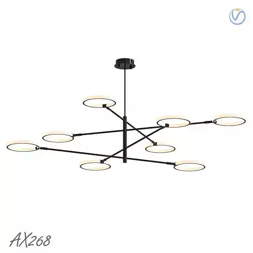 AX268 chandelier with six circular lights